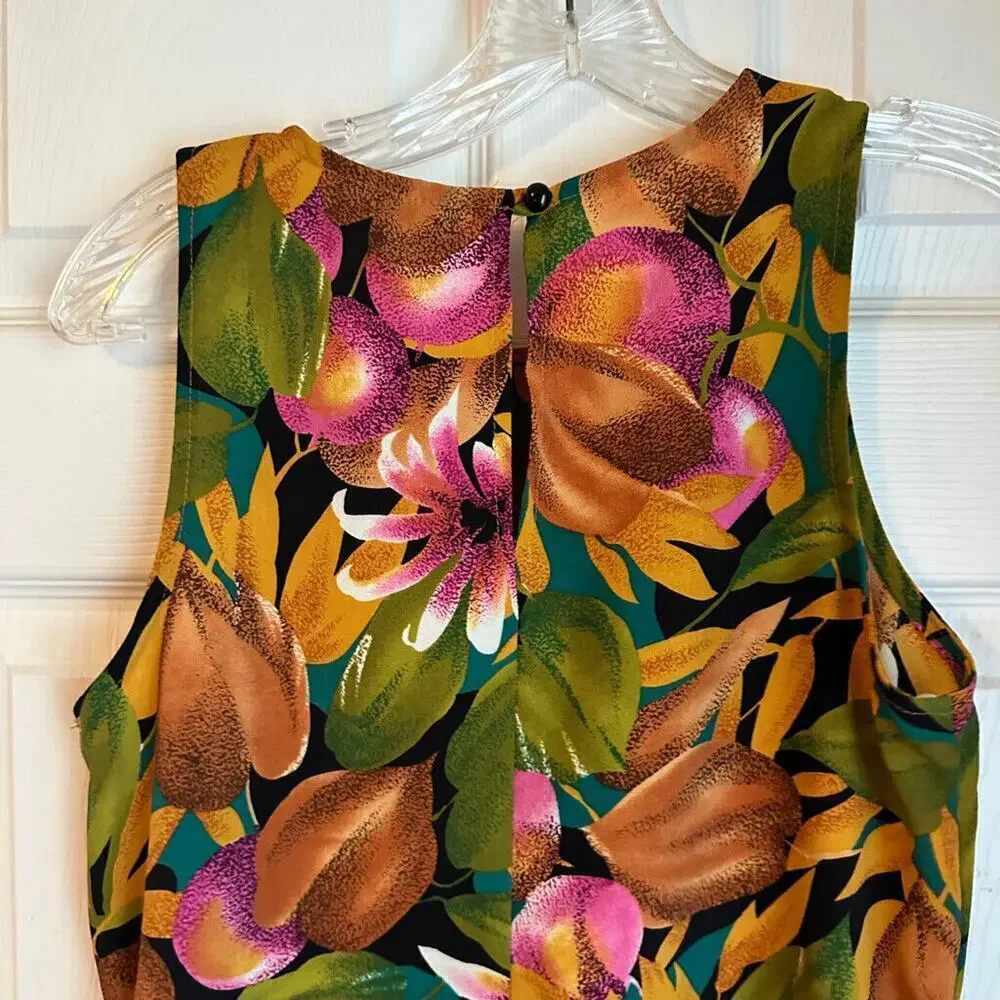 Limited America vintage tropical floral A line dress size 4 - Picture 4 of 5